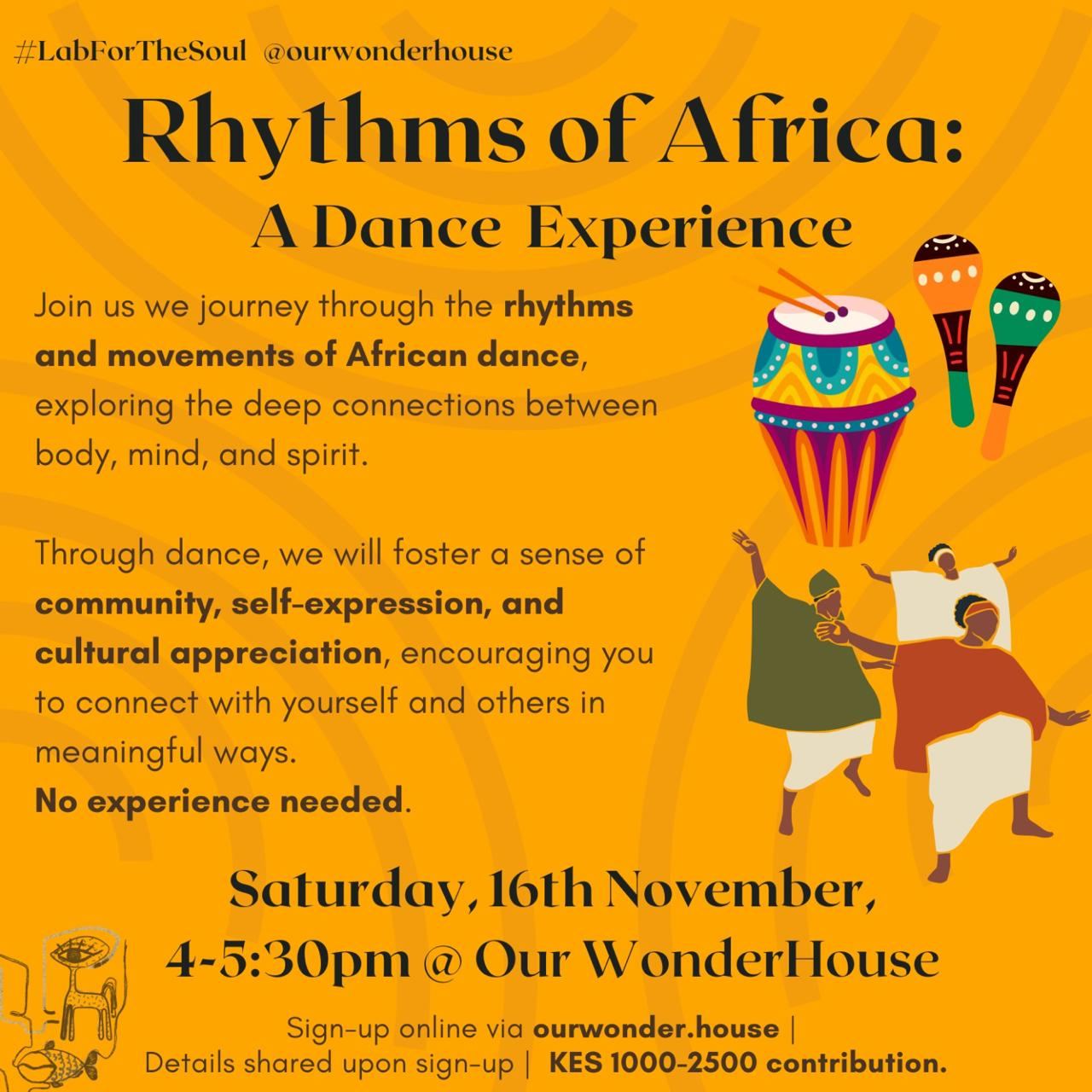 Rhythms of Africa Dance Workshop poster