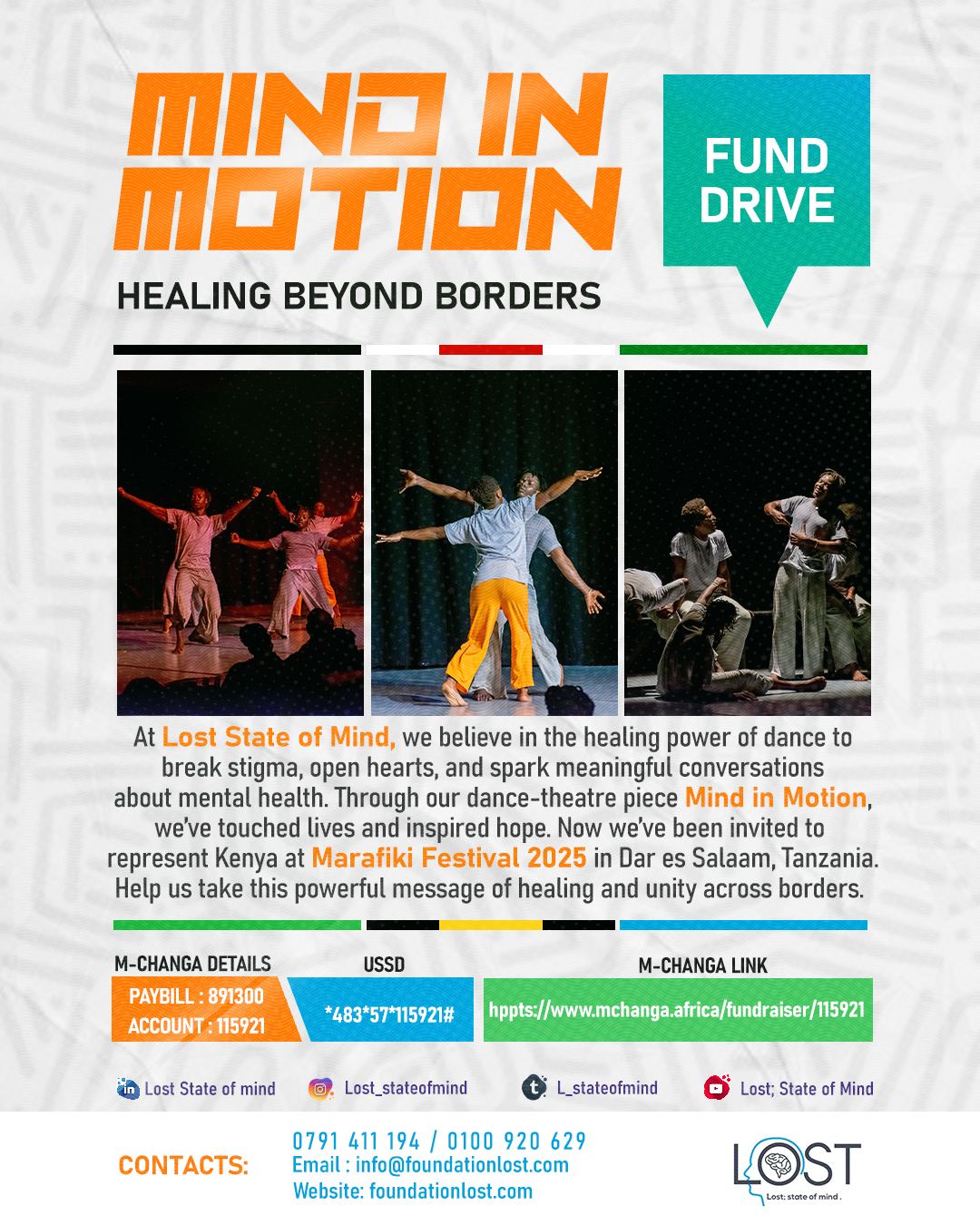 Mind in Motion Fund Drive to Marafiki Festival poster