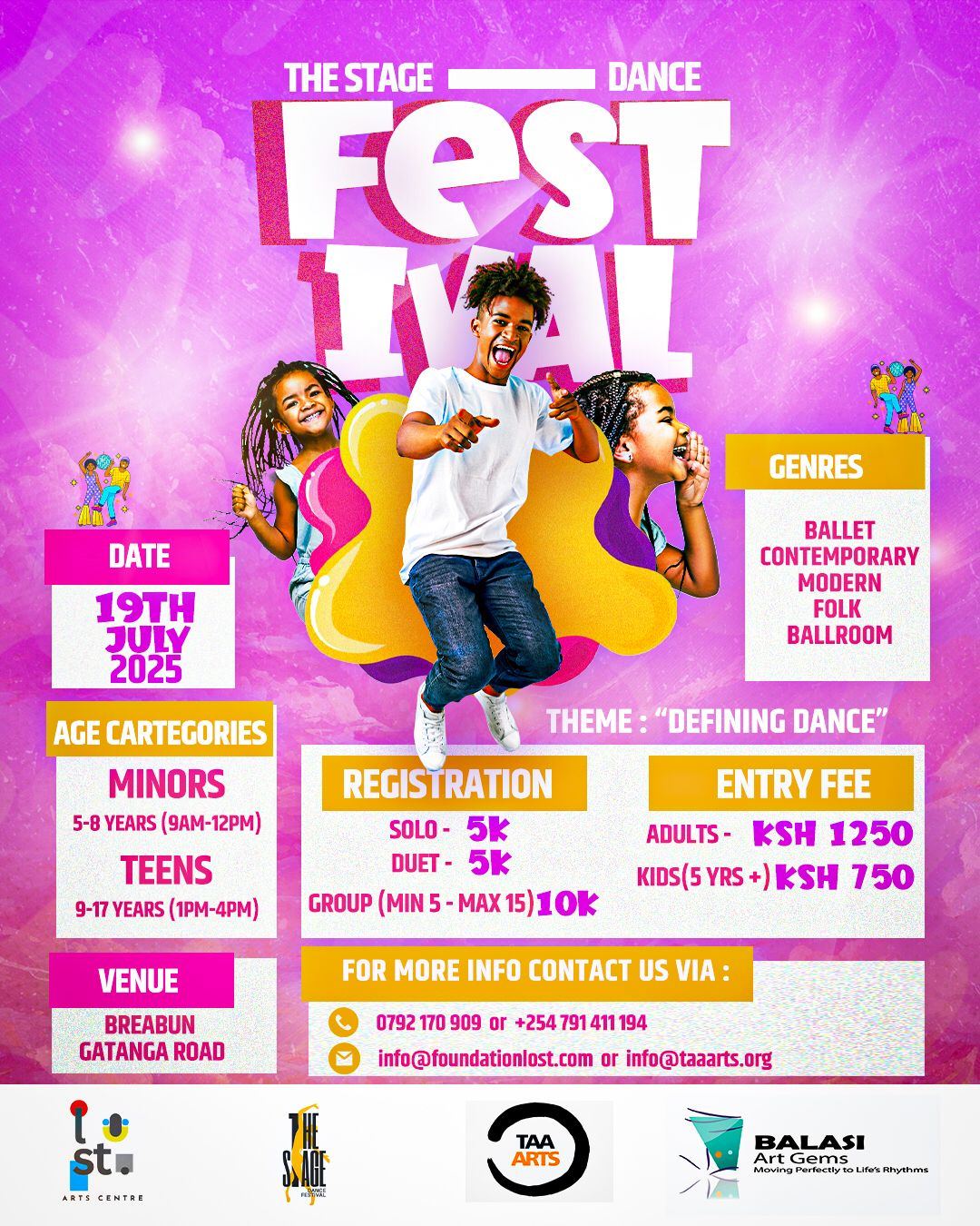 The Stage Dance Festival poster