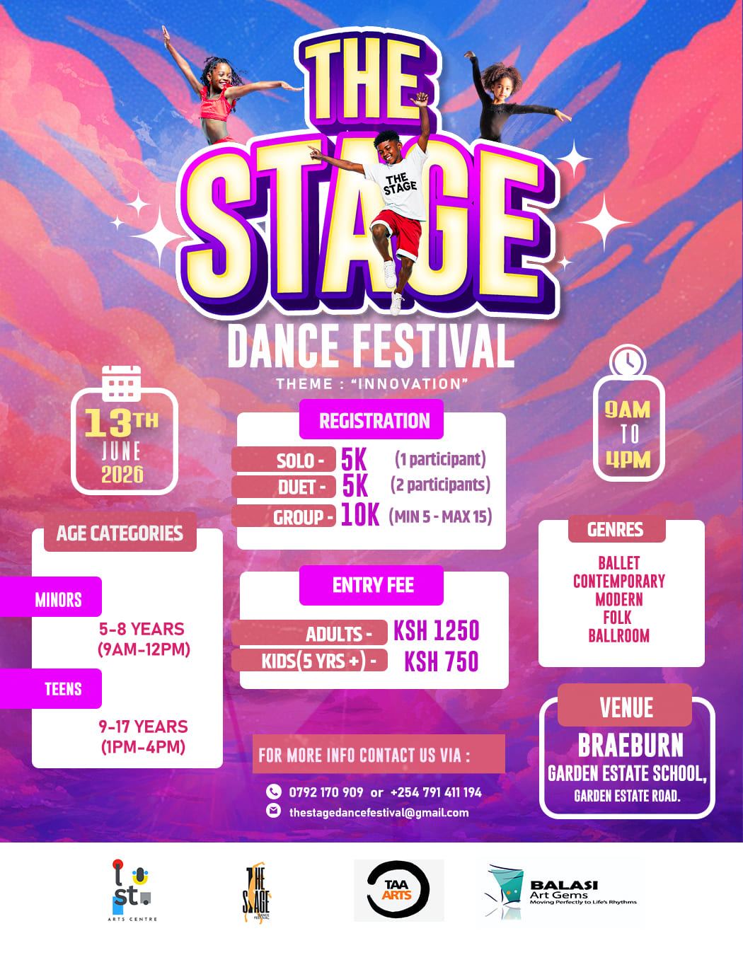 The Stage Dance Festival poster